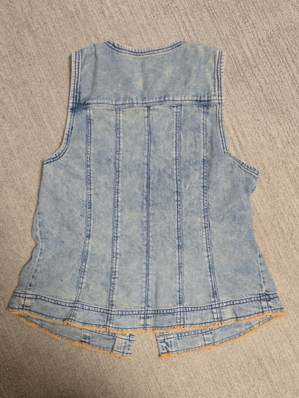Pilcro by Anthropologie Sleeveless Washed Denim Vest-Denim Light - Picture 6 of 9